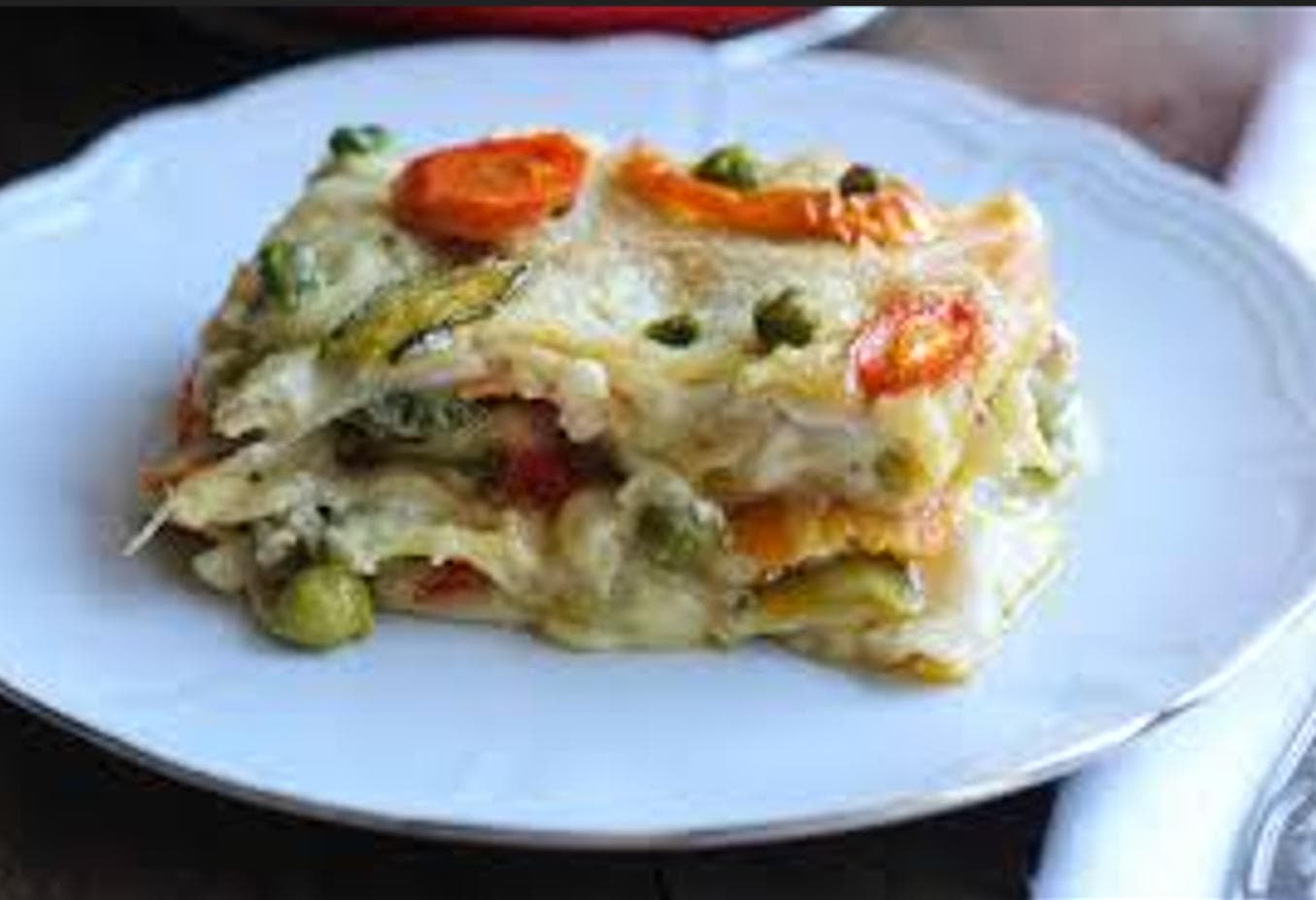 Lasagna vegetariana con impasto integrale