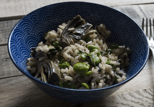 Risotto integrale alla vignarola