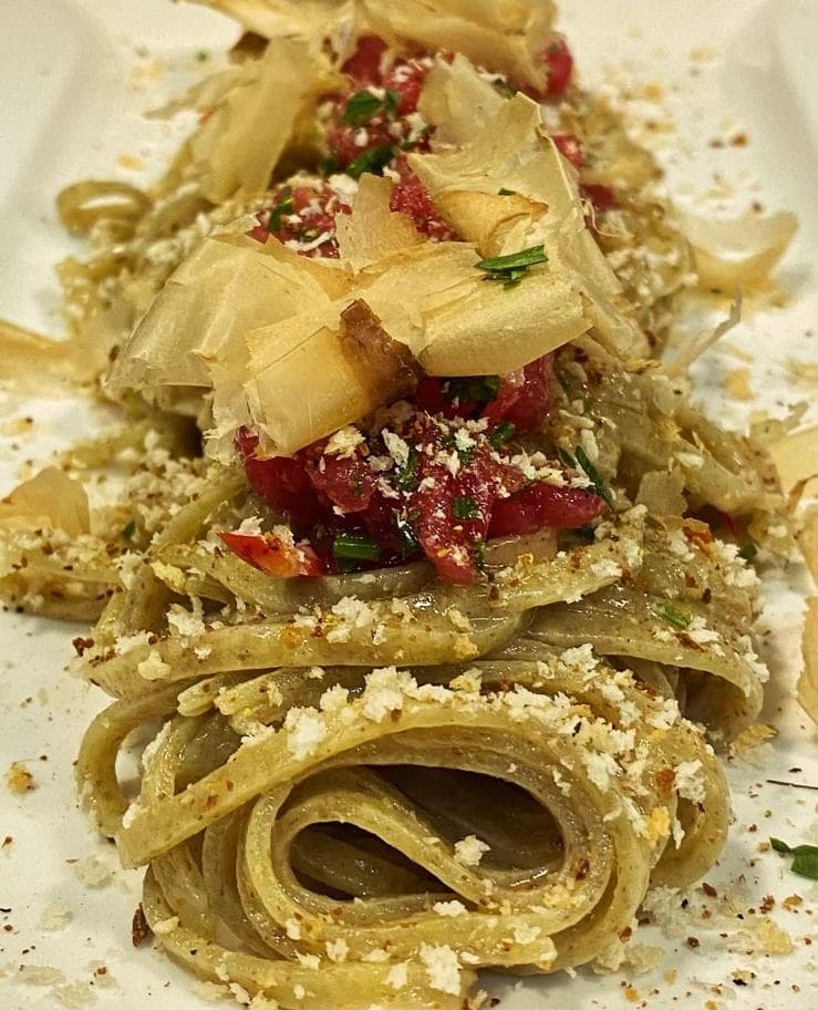 Tagliolino integrale ai tre tonni