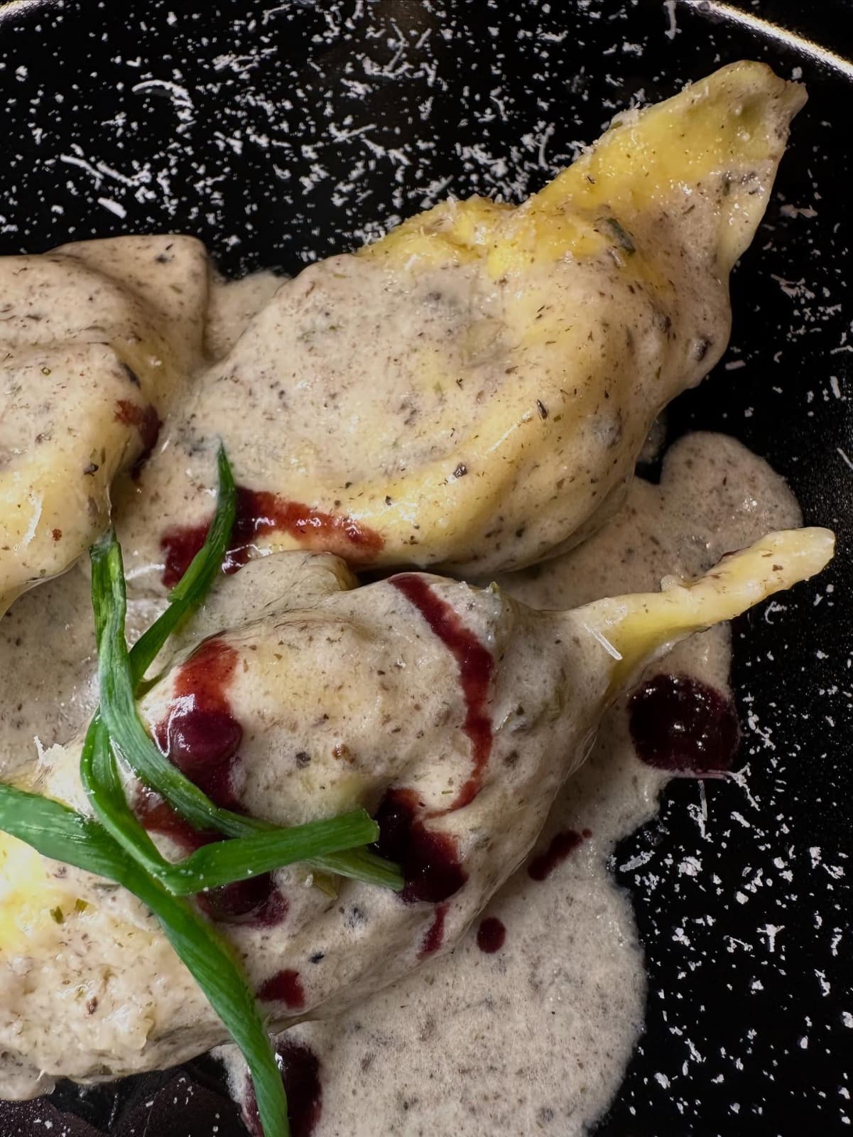 Raviolo integrale ripieno di chianina