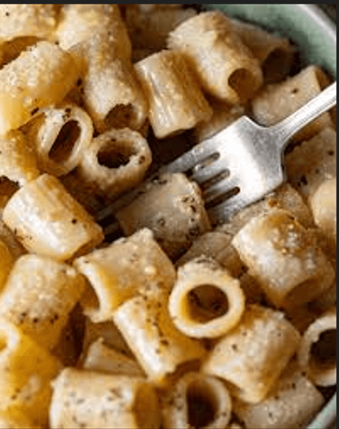 Rigatoni integrali cacio e pepe