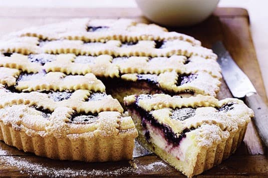 Crostata ricotta e visciole con farine integrali